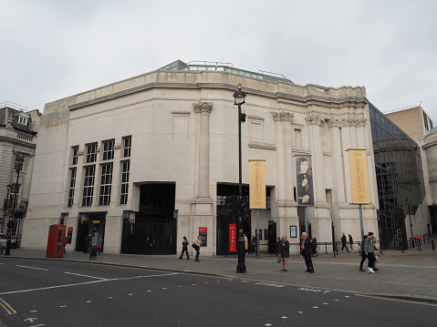 London, UK - Circa October 2022: Sainsbury Wing at the National Gallery in Trafalgar Square