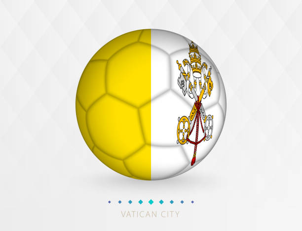 football ball with vatican city flag pattern, soccer ball with flag of vatican city national team. - celta f c real madrid 幅插畫檔、美工圖案、卡通及圖標