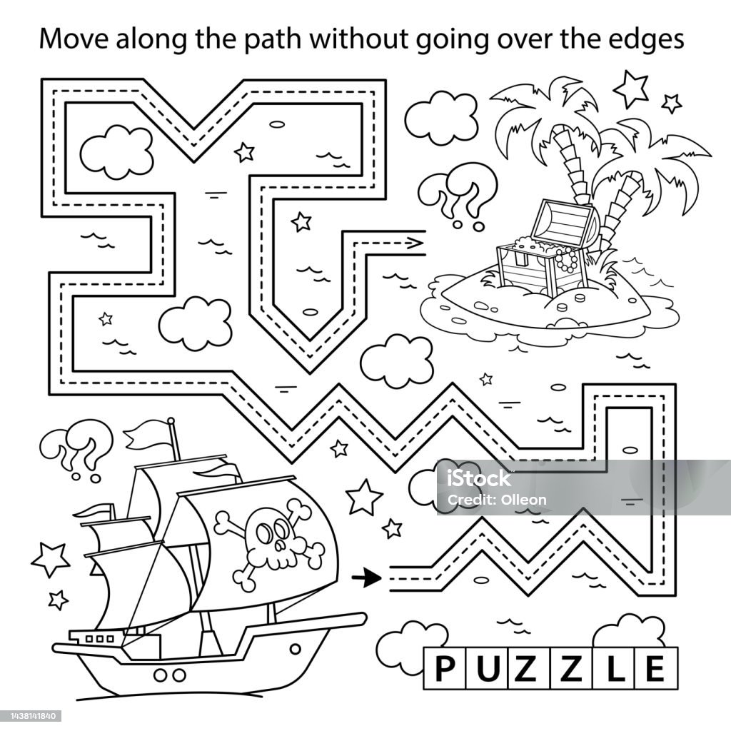 página para colorir pirata e jogo de labirinto. jogo educativo