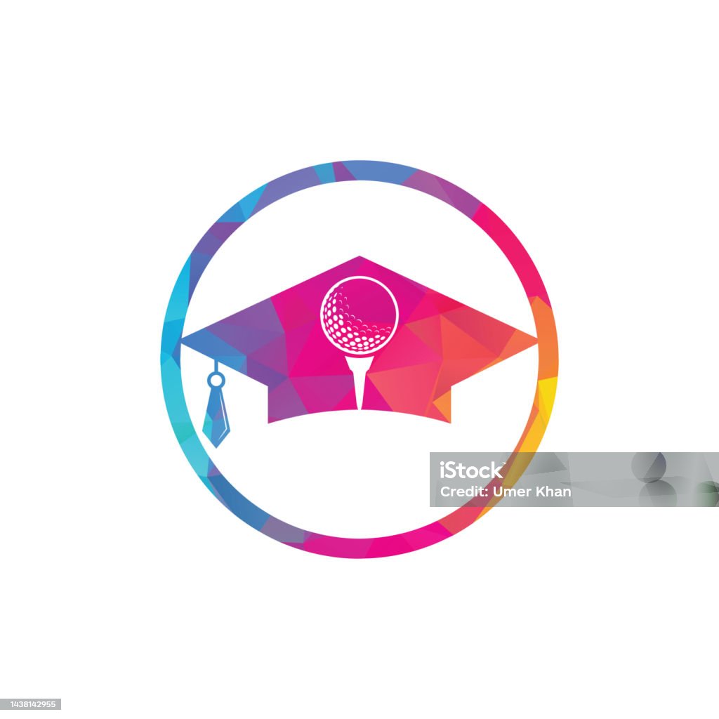Graduation Ball Vector Graduation Hat And Golf Ball Logo Design Stock Illustration - Download ...