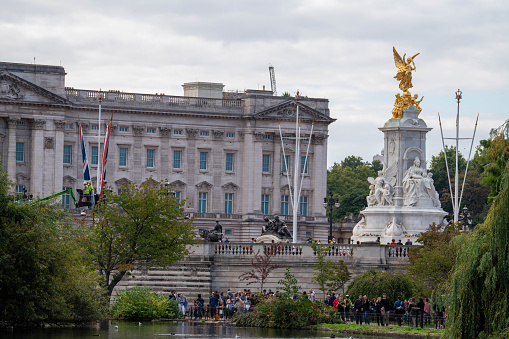 London. UK- 10.17.2020. A street view of Buckingham Palace.