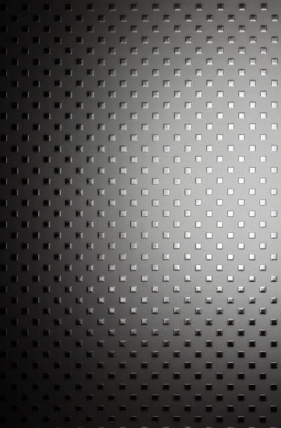 Shiny Small Squares On A Metallic Surface Vertical Background