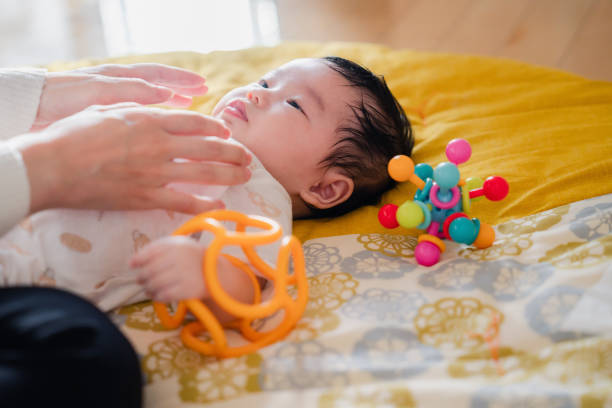 istock Baby showing a cute smile 1438147299