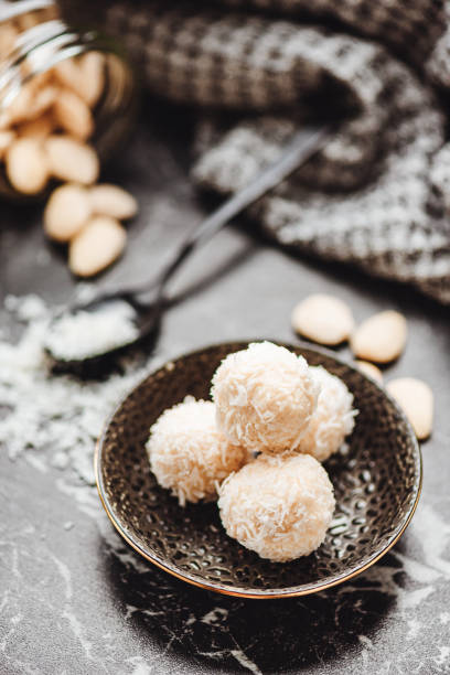Vegan, Homemade Raffaello Coconut Truffles