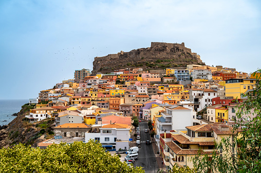 Panorama de la ciudad de Castelsardo en la costa norte de Cerdeña photo