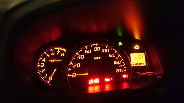 istock Close-Up of Speedometer in Car 1438150118