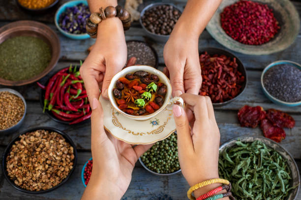 istock Herbal Tea and dried tea leaves. 1438155804