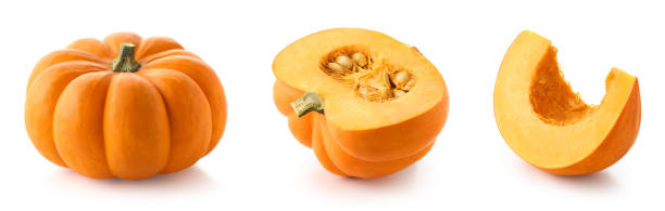 istock Set of fresh whole and sliced pumpkin 1438155970