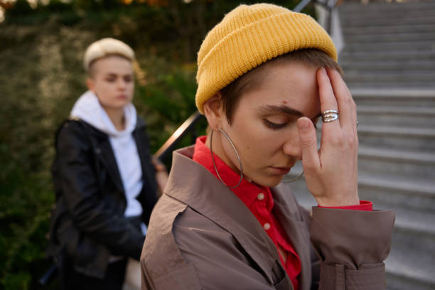istock Girlfriends, a young lgbt couple, in a quarrel 1438161667