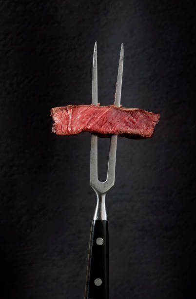 The Perfect Sous Vide Medium Rare Top Sirloin  Steak stock photo