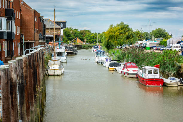 Small Ship Moored Near Weymouth Drawbridge, UK