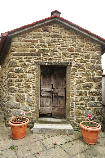 Old house in the village of Quota di Poppi, Tuscany, Italy