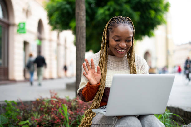 istock Working on a laptop stock photo 1438166650