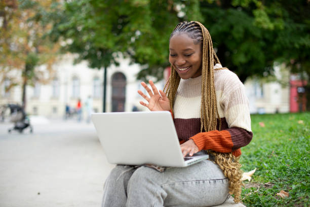 istock Working on a laptop stock photo 1438166782