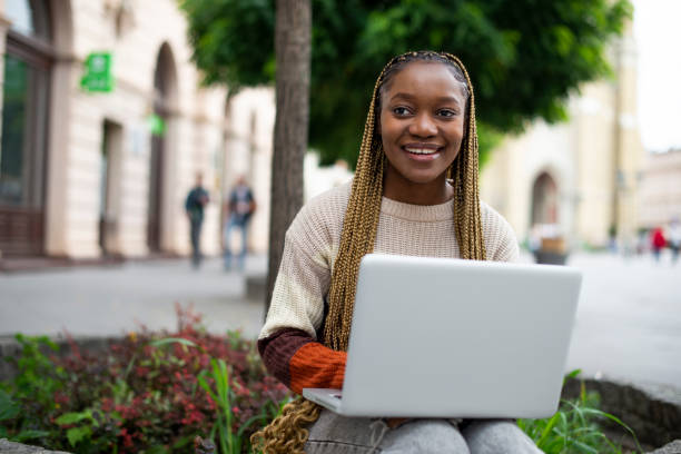 istock Working on a laptop stock photo 1438166786