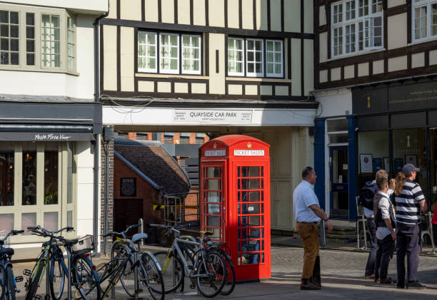 Repurposed telephone booth in Cambridge, Cambridgeshire, England, UK.