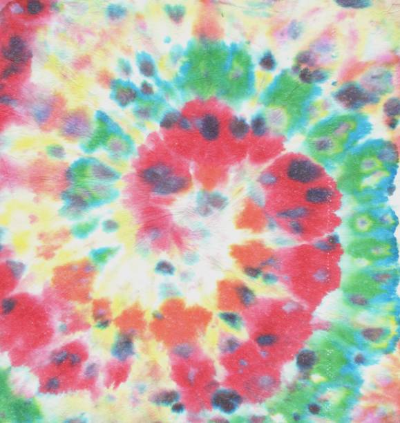 istock Psychedelic watercolor tie dye spiral. 1438173813