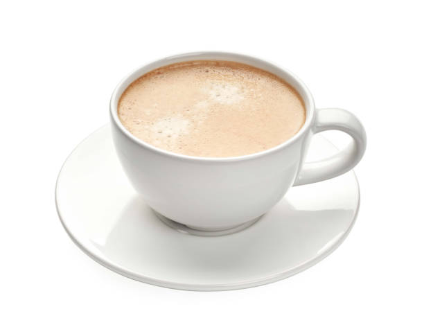istock A cup of coffee on a white background. 1438178093