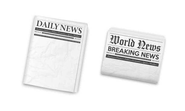 Blank Newspaper Template On White Background Stock Vector Royalty Free Freeimages