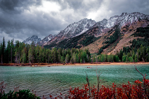 Stormy clouds in the teton range