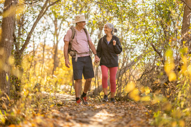 istock Senior Couple Hiking 1438183219
