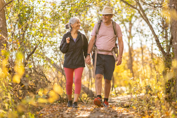 istock Senior Couple Hiking 1438183224