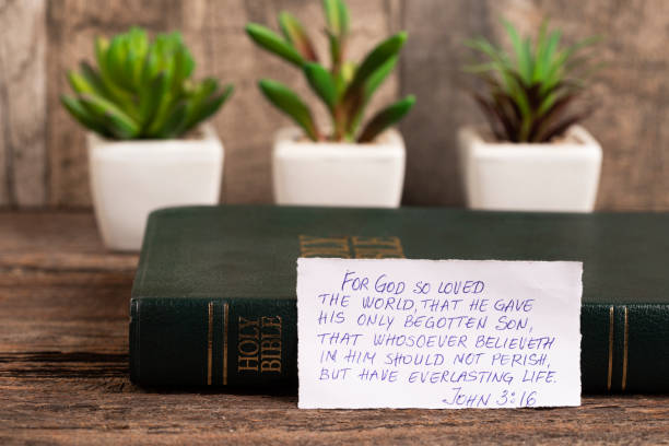 istock Handwritten Bible quote 1438183612