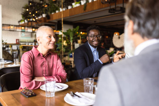 istock Business people at Luxury Business Dining restaurant 1438183993