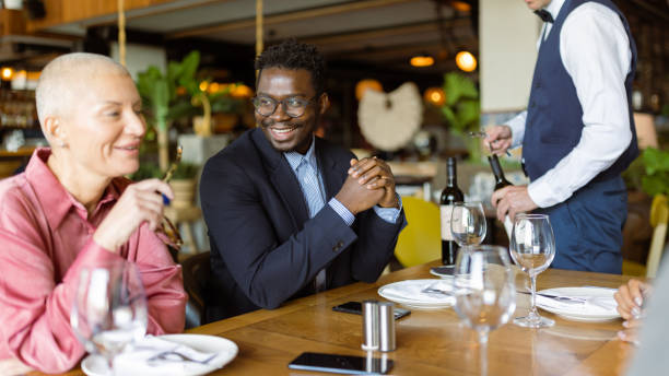 istock Business people at Luxury Business Dining restaurant 1438184738