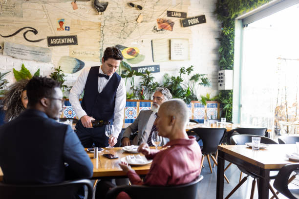 istock Business people at Luxury Business Dining restaurant 1438184784