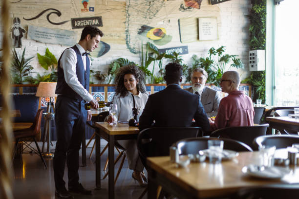 istock Business people at Luxury Business Dining restaurant 1438184853