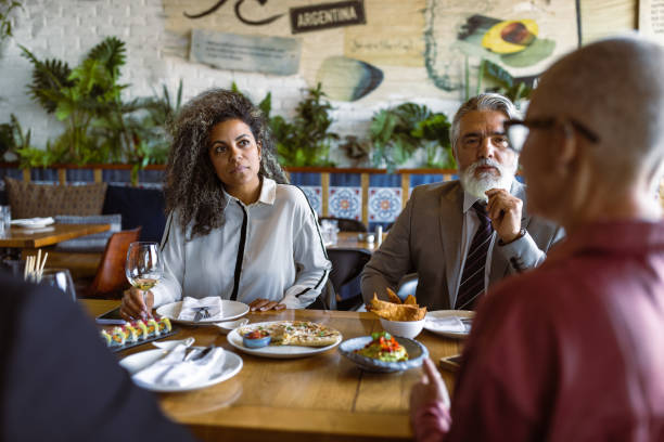 istock Business people at Luxury Business Dining restaurant 1438184859