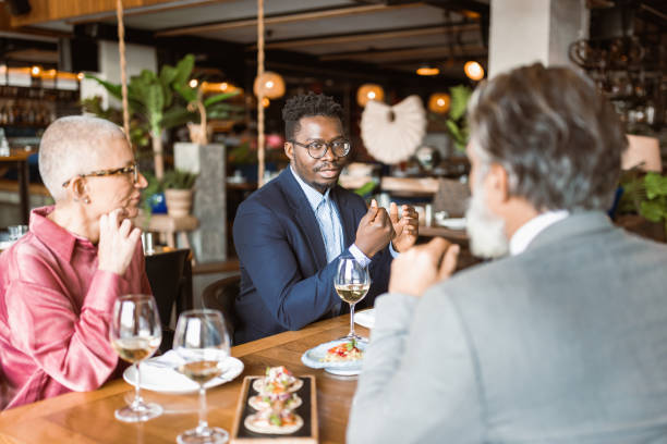 istock Business people at Luxury Business Dining restaurant 1438184922