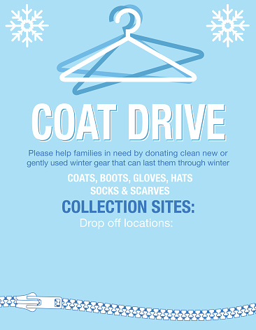 Winter Coat Drive Charity Poster Template