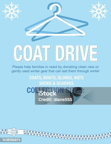 istock Winter Coat Drive Charity Poster Template 1438186874