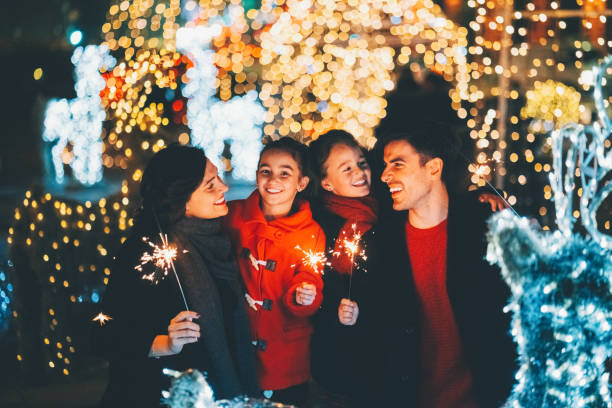 istock Family celebrating Christmas 1438187265