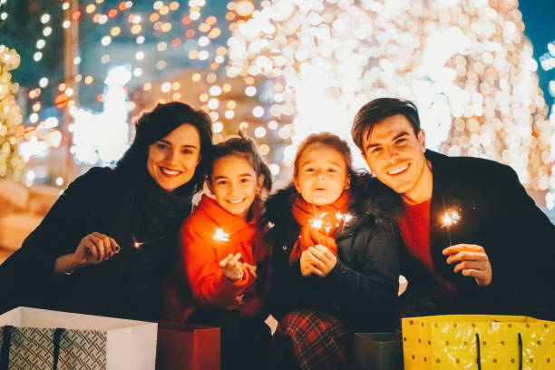 istock Family celebrating Christmas 1438187307