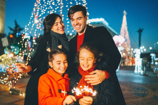 istock Family celebrating Christmas 1438187330