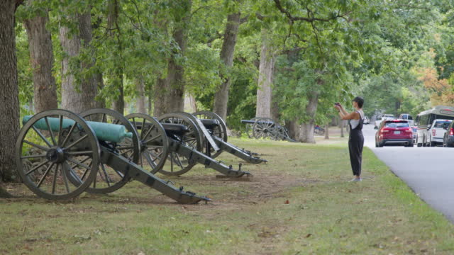 Woman Photographing Canons at Gettysburg, PA