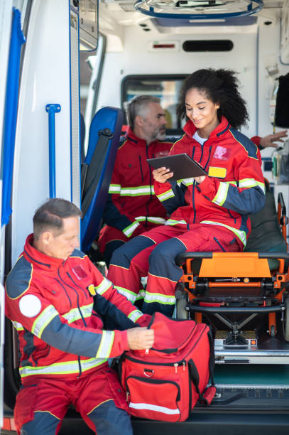 istock Paramedical team getting ready for a medical emergency call 1438194898