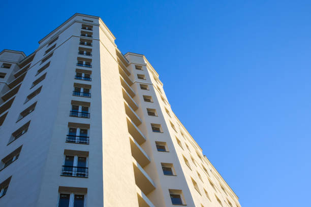 istock new high-rise building on a background sky 1438198974