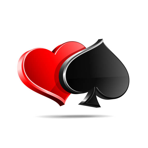 istock 3d Suit of playing cards. Casino games, cards, web banner. 1438199343