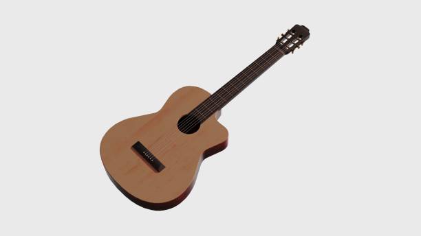 istock 3d rendering guitar melody and sheet music 1438202944