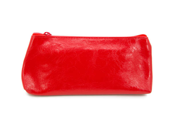 istock Cute pencil pen case container isolated on the white background 1438203940