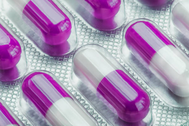 istock Medicine capsules close-up. The science. Disease tablets. 1438207685