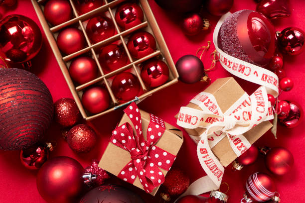 istock Monochrome red christmas lifestyle 1438212878