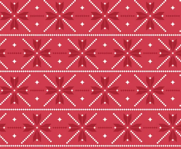 Vector illustration of Seamless Christmas Star Pattern