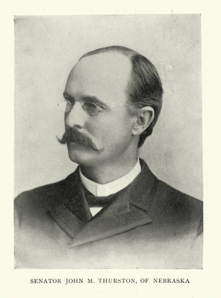 istock John Mellen Thurston, a United States Senator from Nebraska, wire rim spectacles, handlebar moustache, Vintage photograph 1438220760