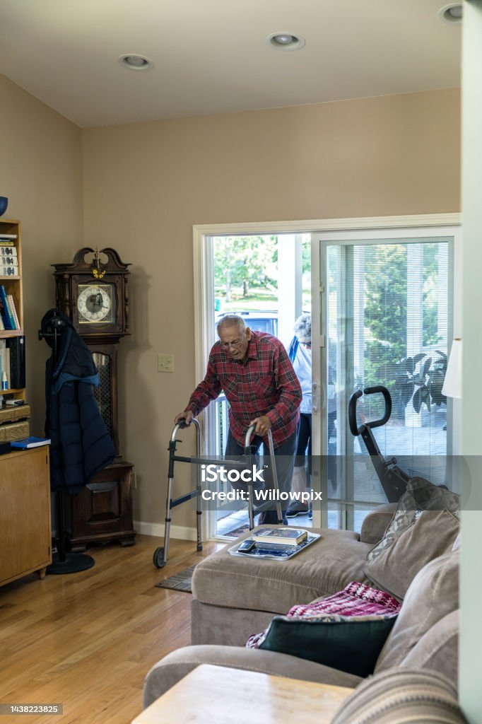 Grumpy Impatient Elderly Grumpy Old Man Arriving Home Stock Photo - Download Image Now ...