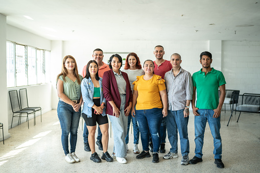 Portrait of a team at community center